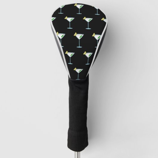 Martini Cocktail Patroon Golf Liefhebbers Grappig Golfheadcover (Voorkant)