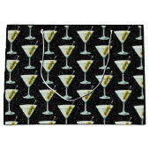 Martini Cocktail Pattern Groot Cadeauzakje (Voorkant)
