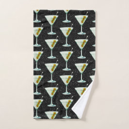 Martini Cocktail Pattern Handdoek