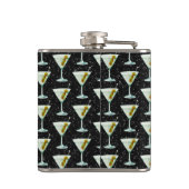 Martini Cocktail Pattern Heupfles (Achterkant)