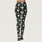 Martini Cocktail Pattern Leggings (Achterkant)