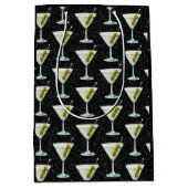 Martini Cocktail Pattern Medium Cadeauzakje (Voorkant)