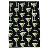 Martini Cocktail Pattern Medium Cadeauzakje (Achterkant)