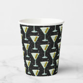Martini Cocktail Pattern Papieren Bekers (Links)
