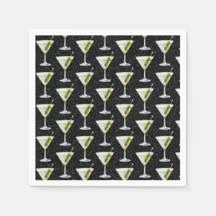 Martini Cocktail Pattern Servet