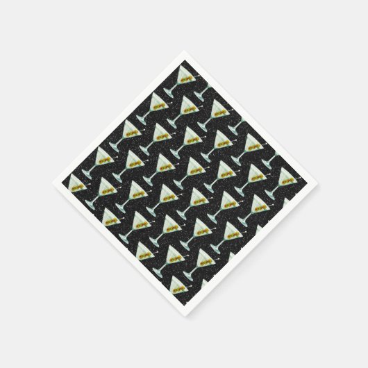 Martini Cocktail Pattern Servet (Hoek)