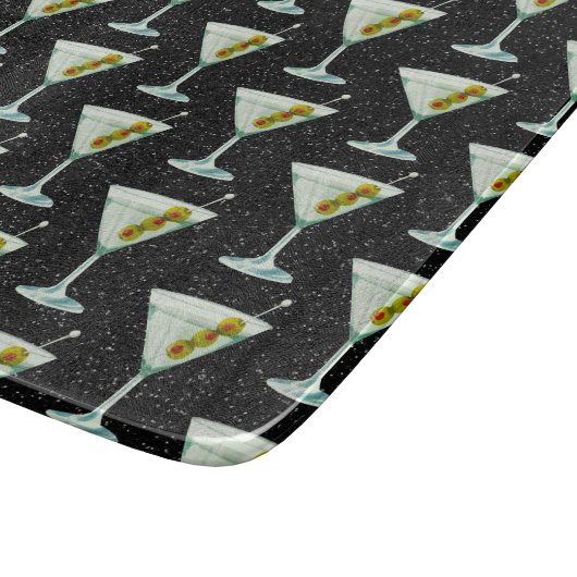 Martini Cocktail Pattern Snijplank (Hoek)