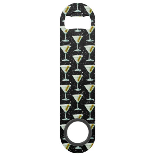 Martini Cocktail Pattern Speed Flessenopener (Achterkant)