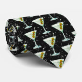 Martini Cocktail Pattern Stropdas (Opgerold)