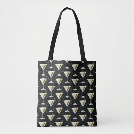 Martini Cocktail Pattern Tote Bag (Voorkant)