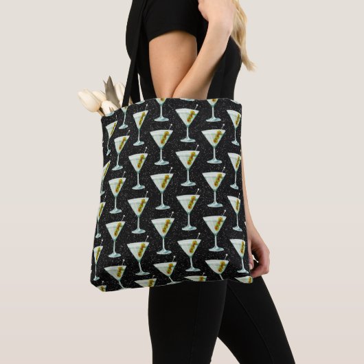 Martini Cocktail Pattern Tote Bag (Dichtbij)