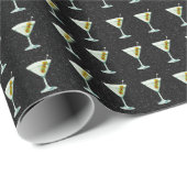 Martini Cocktail Pattern Wrapping Paper Cadeaupapier (Rol Hoek)
