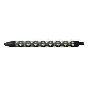 Martini Cocktail Pattern Zwarte Inkt Pen