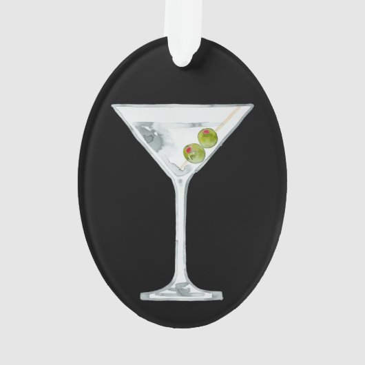 Martini Cocktail Personalized Ornament (achterkant)