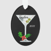 Martini Cocktail Personalized Ornament (voorkant)