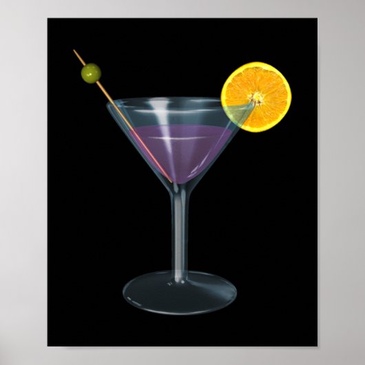 Martini Cocktail Poster - SRF (Voorkant)