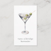 Martini Cocktail Professionele Bartender Visitekaartje (Voorkant)