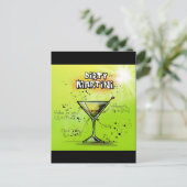 Martini Cocktail Recipe Briefkaart (Staand voorkant)