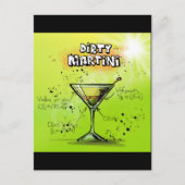 Martini Cocktail Recipe Briefkaart (Voorkant)