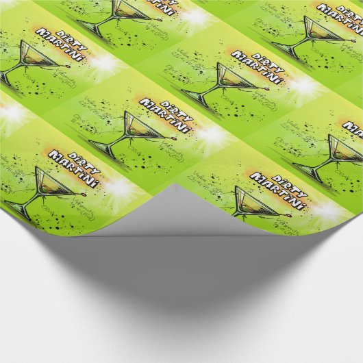 Martini Cocktail Recipe Cadeaupapier (Hoek)