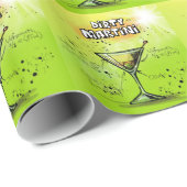 Martini Cocktail Recipe Cadeaupapier (Rol Hoek)