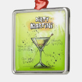 Martini Cocktail Recipe Metalen Ornament (Links)