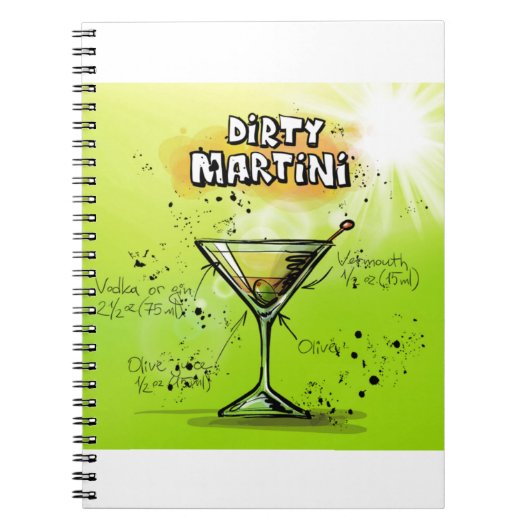 Martini Cocktail Recipe Notitieboek (Voorkant)