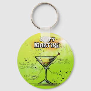 Martini Cocktail Recipe Sleutelhanger