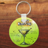 Martini Cocktail Recipe Sleutelhanger (Voorkant)