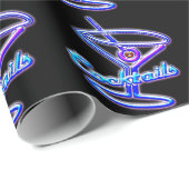 Martini cocktail retro neon sign  bar cadeaupapier (Rol Hoek)