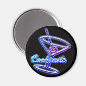 Martini cocktail retro neon sign  bar magneet (Voorkant / Achterkant)