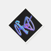 Martini cocktail retro neon sign  bar servet (Hoek)