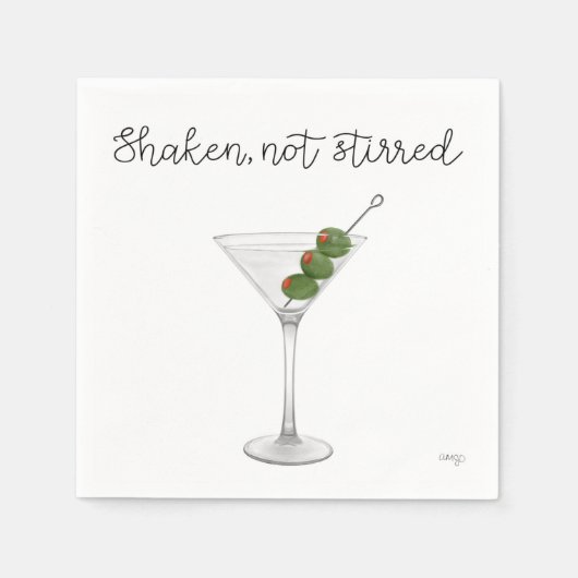 Martini Cocktail Servetten (Voorkant)
