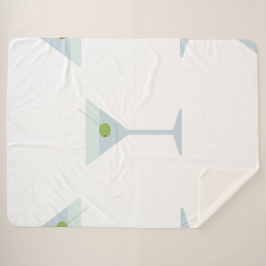 martini cocktail sherpa deken (Voorkant (horizontaal))