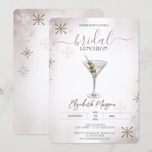 Martini, Cocktail, Sneeuwvlokken Bruidslunch  Kaart