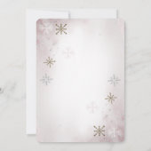 Martini, Cocktail, Snowflakes Bridal Luncheon Kaart (Achterkant)