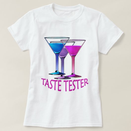 Martini Cocktail Taste Tester Dames Partij T-shirt (Design voorkant)