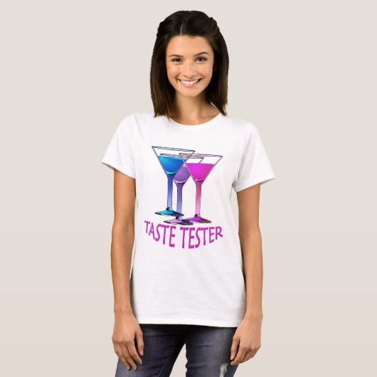 Martini Cocktail Taste Tester Dames Partij T-shirt (Voorkant volledig)