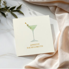 Martini Cocktail Trouw Bruiloft of Meisjesuitje  Servet