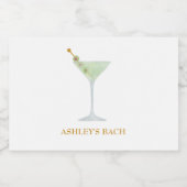 Martini Cocktail Trouw Favoriete Bachelorette Likeurfles Etiket (Enkel label)