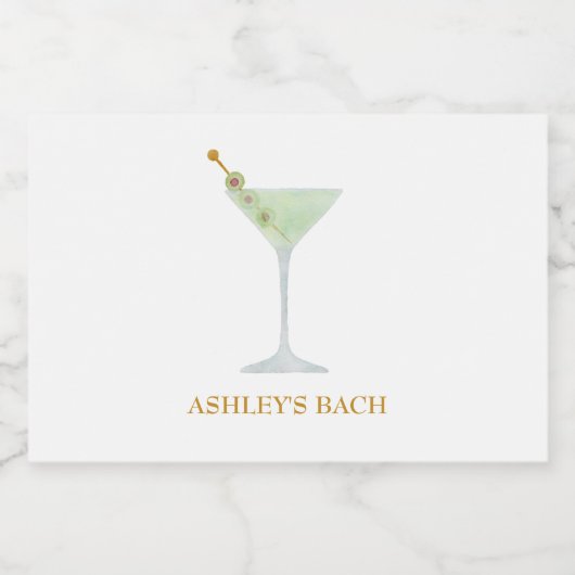 Martini Cocktail Trouw Favoriete Bachelorette Likeurfles Etiket (Enkel label)