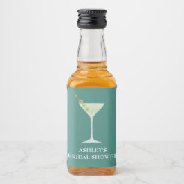 Martini Cocktail Trouwgunst Bachelorette Likeurfles Etiket