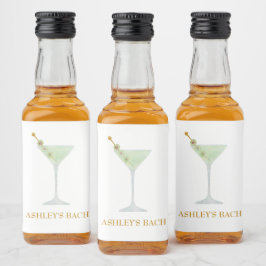 Martini Cocktail Trouwgunst Bruidsfeest Likeurfles Etiket