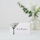Martini Cocktail Visitekaartje Platinum (Staand voorkant)