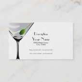 Martini Cocktail Visitekaartje Platinum (Achterkant)