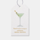 Martini Cocktail Wedding Favor Vrijgezellenfeest Cadeaulabel (Voorkant)