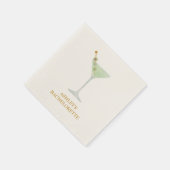 Martini Cocktail Wedding Shower of Bachelorette Servet (Hoek)