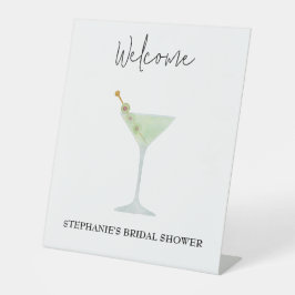 Martini Cocktail Wedding Vrijgezellenfeest Welcome Reclamebord Met Voetstuk