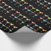 Martini Cocktails Art Wrapping Paper Cadeaupapier (Hoek)