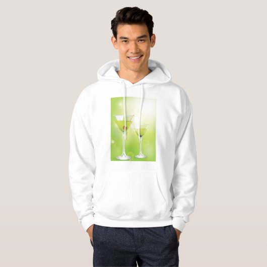 Martini Cocktails Mannen Hoodie (Voorkant volledig)